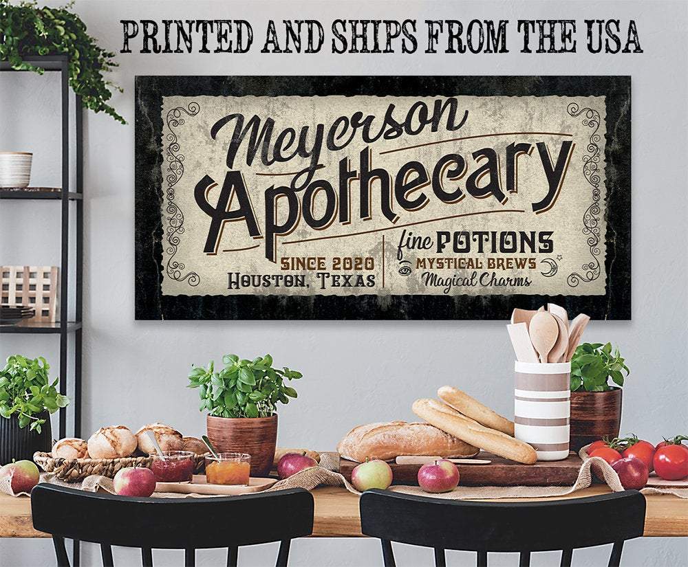 Personalized - Apothecary - Canvas