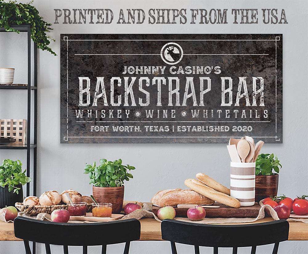 Personalized - Backstrap Bar - Canvas