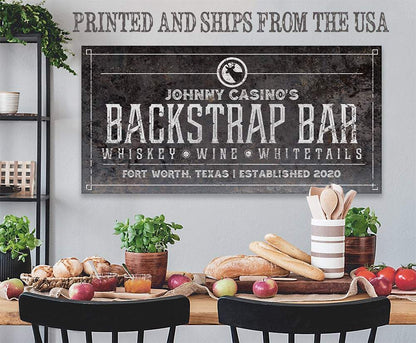 Personalized - Backstrap Bar - Canvas