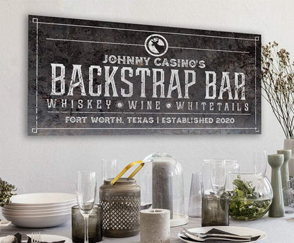Personalized - Backstrap Bar - Canvas