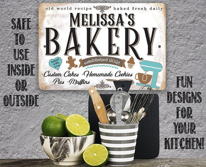 Personalized - Bakery - Old World Recipe - Metal Sign