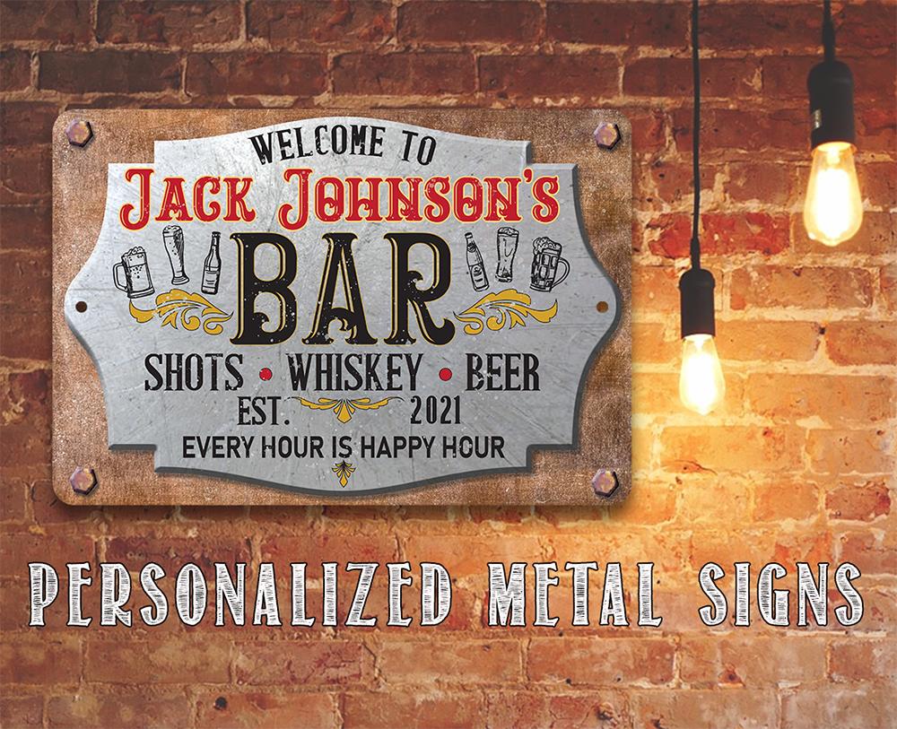 Personalized - Bar 2 - Metal Sign