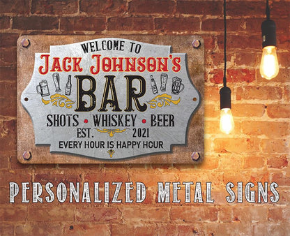 Personalized - Bar 2 - Metal Sign