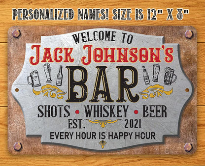 Personalized - Bar 2 - Metal Sign