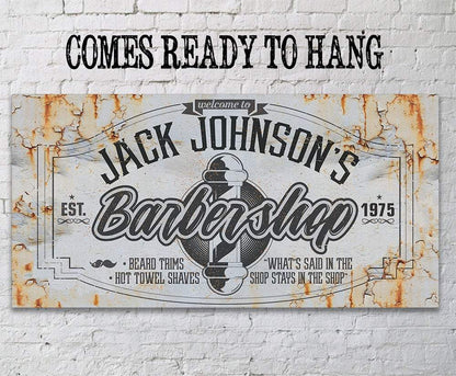 Personalized - Barber Shop - Canvas