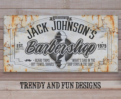 Personalized - Barber Shop - Canvas