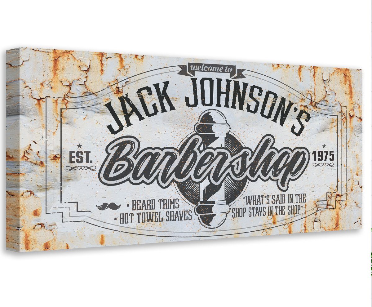 Personalized - Barber Shop - Canvas