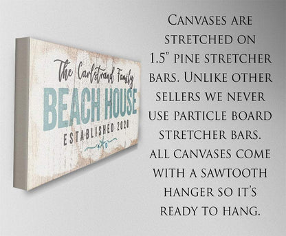 Personalized - Beach House - Canvas