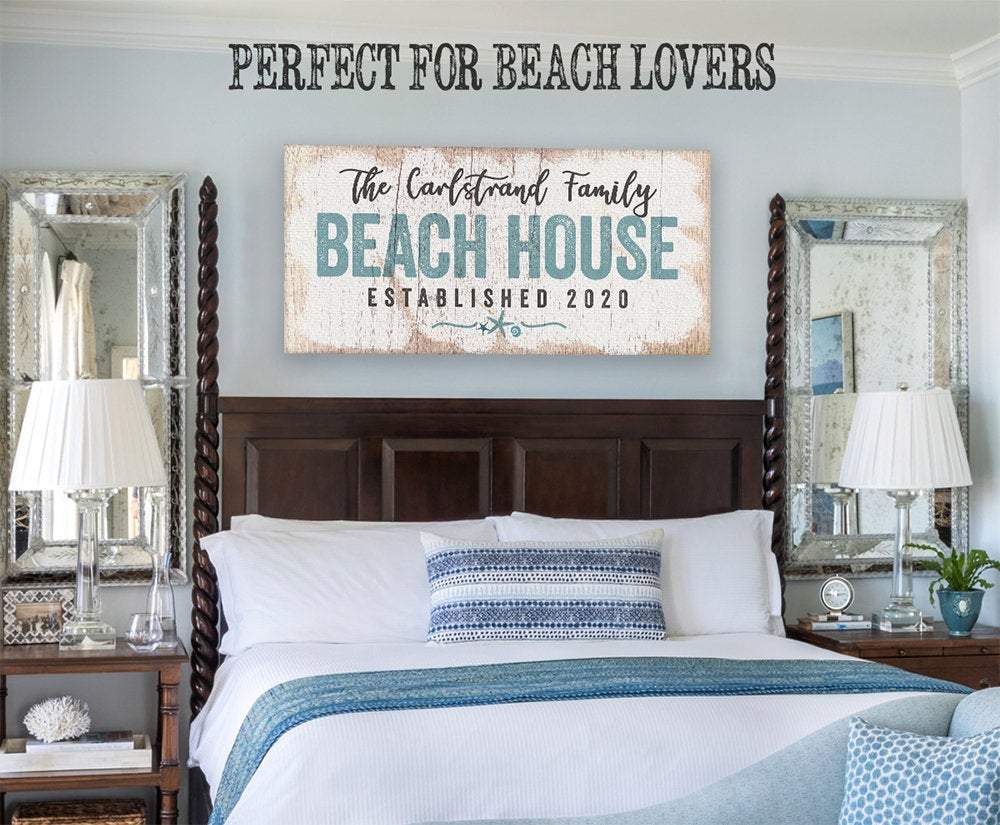 Personalized - Beach House - Canvas