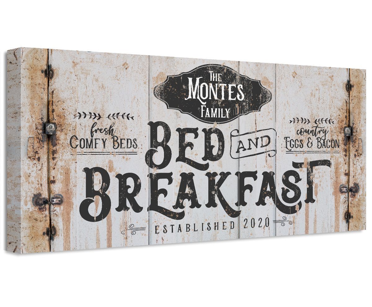 Personalized - Bed Breakfast - Canvas