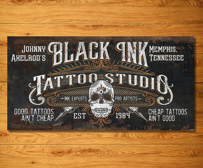 Personalized - Black Ink Tattoo - Canvas