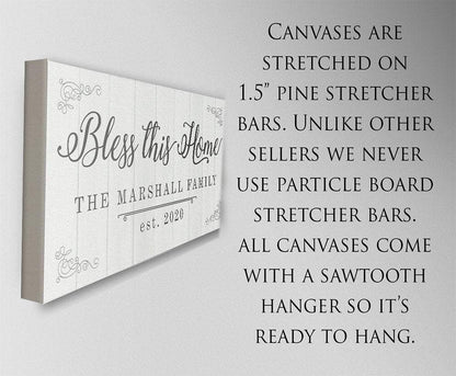 Personalized - Bless This Home - Canvas