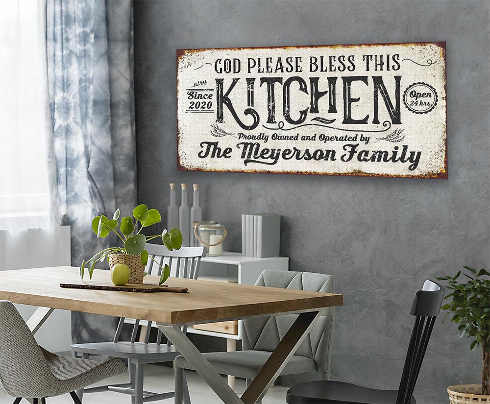 Personalized - Bless This Kitchen - Canvas