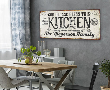 Personalized - Bless This Kitchen - Canvas