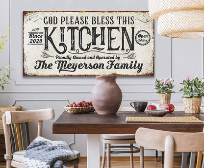 Personalized - Bless This Kitchen - Canvas