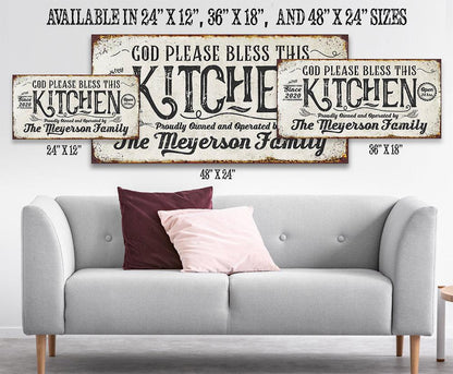 Personalized - Bless This Kitchen - Canvas