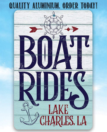 Personalized - Boat Rides - Metal Sign