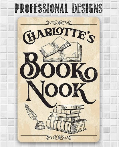 Personalized - Book Nook - Metal Sign