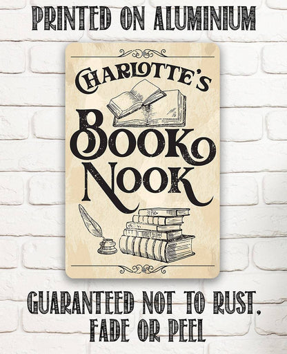 Personalized - Book Nook - Metal Sign