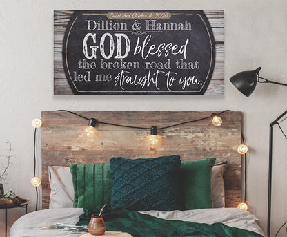 Personalized - Broken Road - Canvas