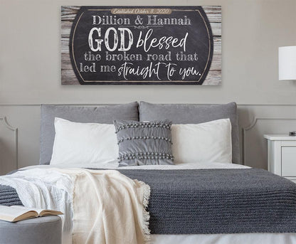 Personalized - Broken Road - Canvas
