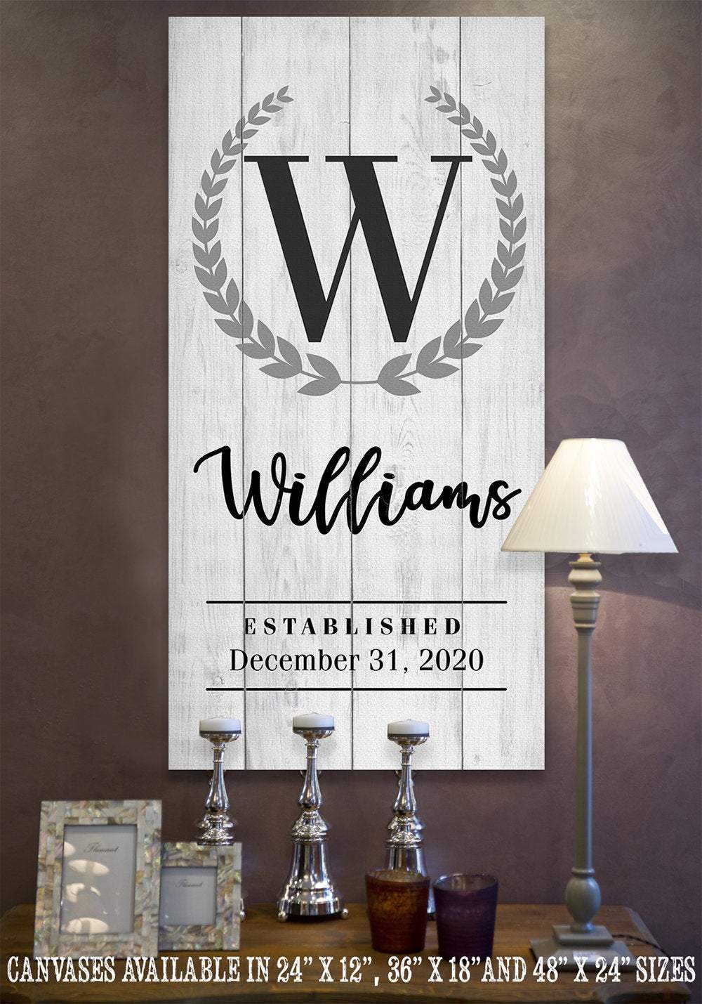 Personalized - Capital Letter Family - Canvas