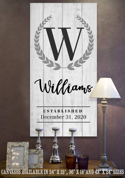 Personalized - Capital Letter Family - Canvas