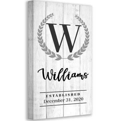 Personalized - Capital Letter Family - Canvas