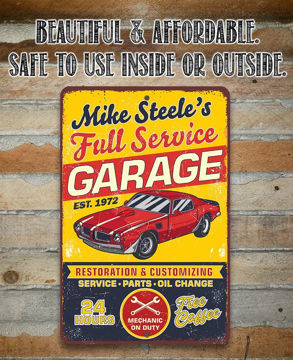Personalized - Car Repair Garage - Metal Sign