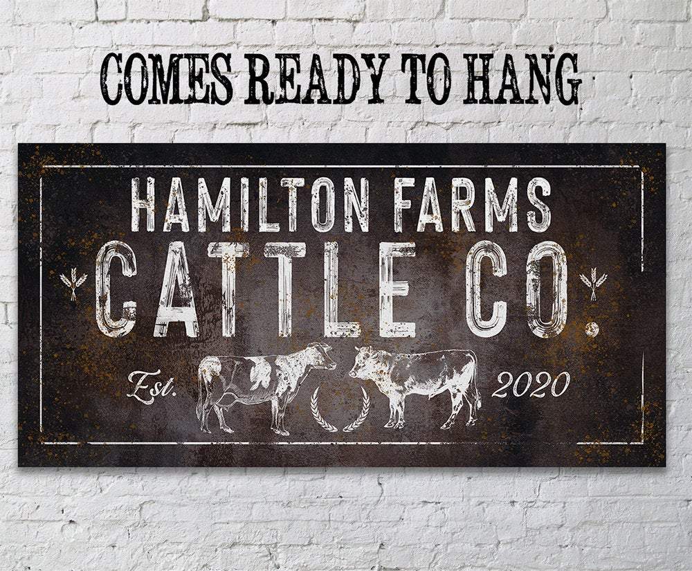 Personalized - Cattle Co - Canvas
