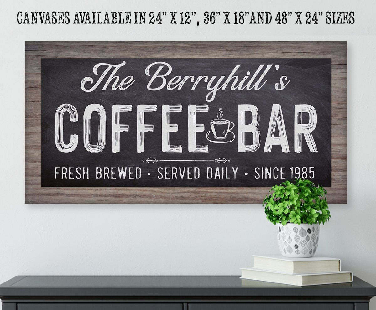 Personalized - Coffee Bar - Canvas