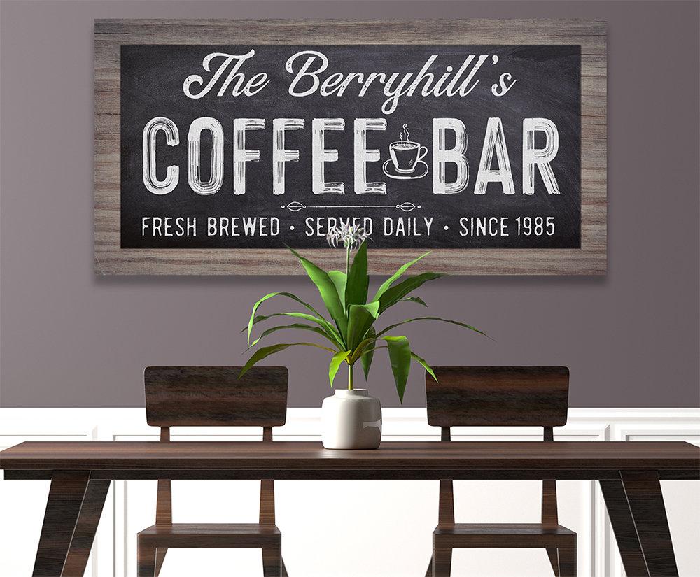 Personalized - Coffee Bar - Canvas
