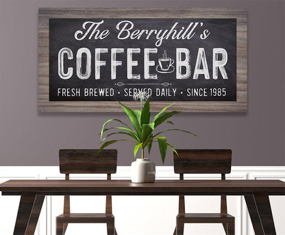 Personalized - Coffee Bar - Canvas