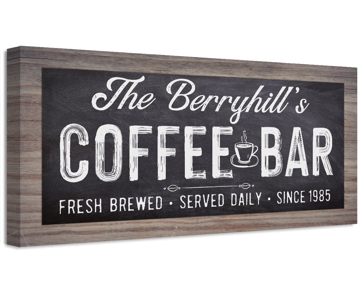 Personalized - Coffee Bar - Canvas