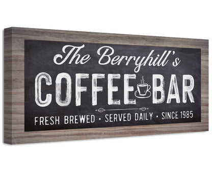 Personalized - Coffee Bar - Canvas