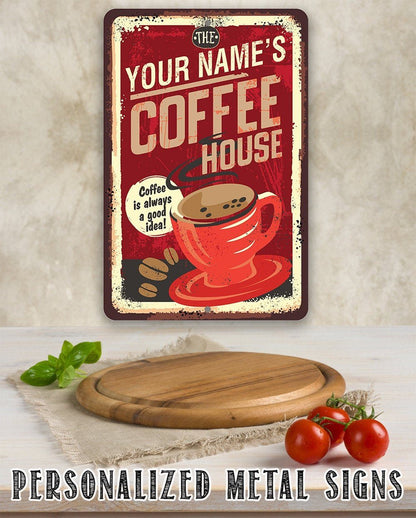 Personalized - Coffee House - Metal Sign