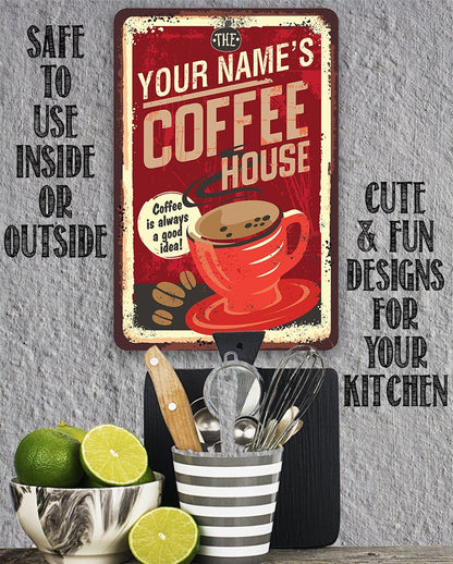 Personalized - Coffee House - Metal Sign