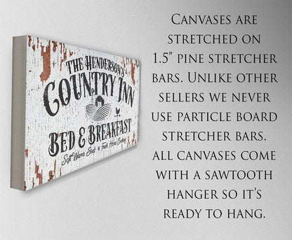 Personalized - Country Inn B&B - Canvas