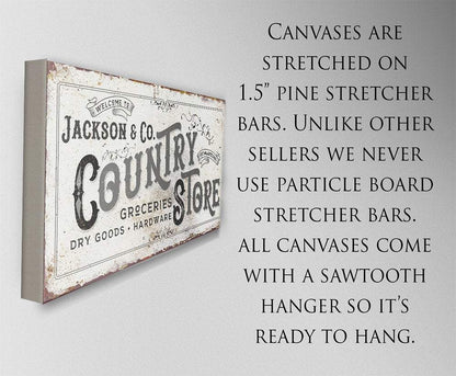 Personalized - Country Store - Canvas