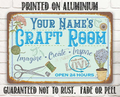 Personalized - Craft Room - Metal Sign