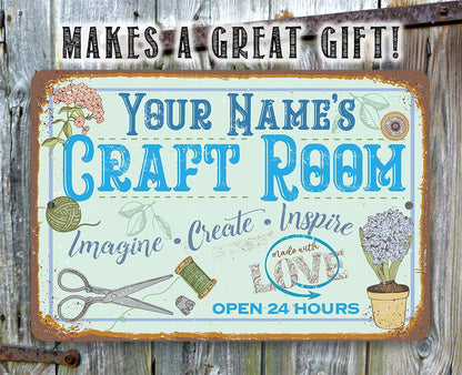 Personalized - Craft Room - Metal Sign