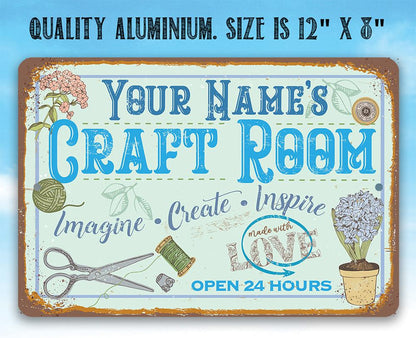 Personalized - Craft Room - Metal Sign