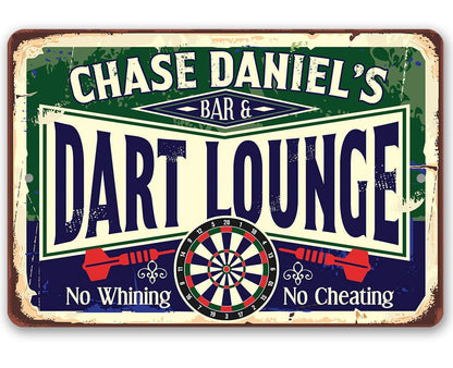 Personalized - Dart Lounge and Bar - Metal Sign