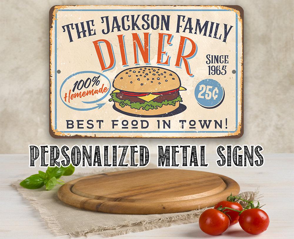 Personalized - Diner - Metal Sign