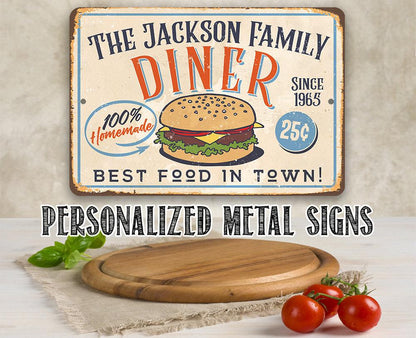 Personalized - Diner - Metal Sign
