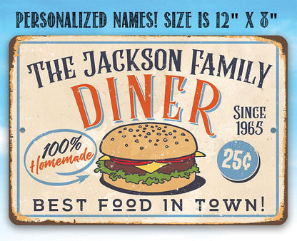 Personalized - Diner - Metal Sign