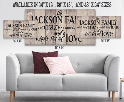 Personalized - Family A Little Bit Of Crazy - Canvas