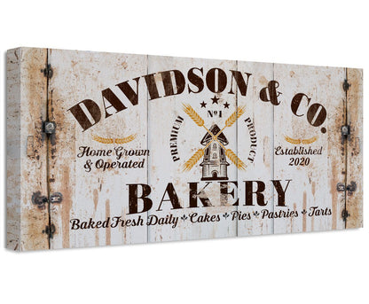 Personalized - Family Bakery - Canvas