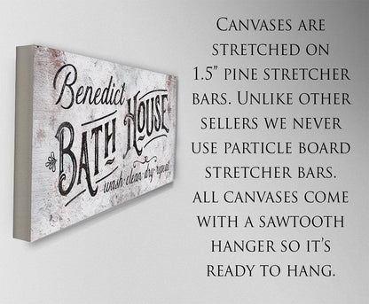 Personalized - Family Bath House - Canvas