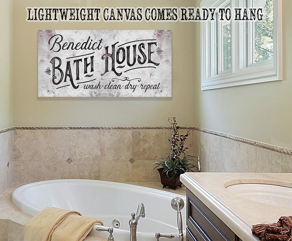 Personalized - Family Bath House - Canvas